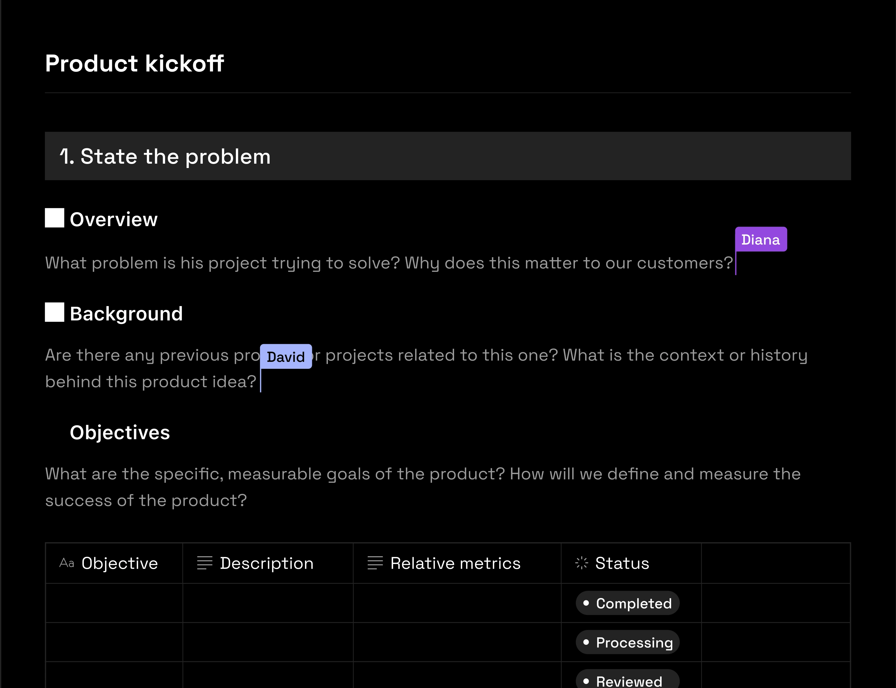Kickoff & Embedding
